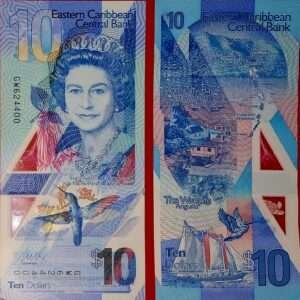 Estados del Caribe Oriental, 10 Dolares año 2019 polímero Estado UNC.dolares