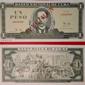 MUESTRA 1 peso de Cuba año 1972